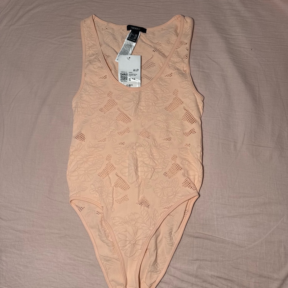 Forever 21 Light Pink Lace Bodysuit